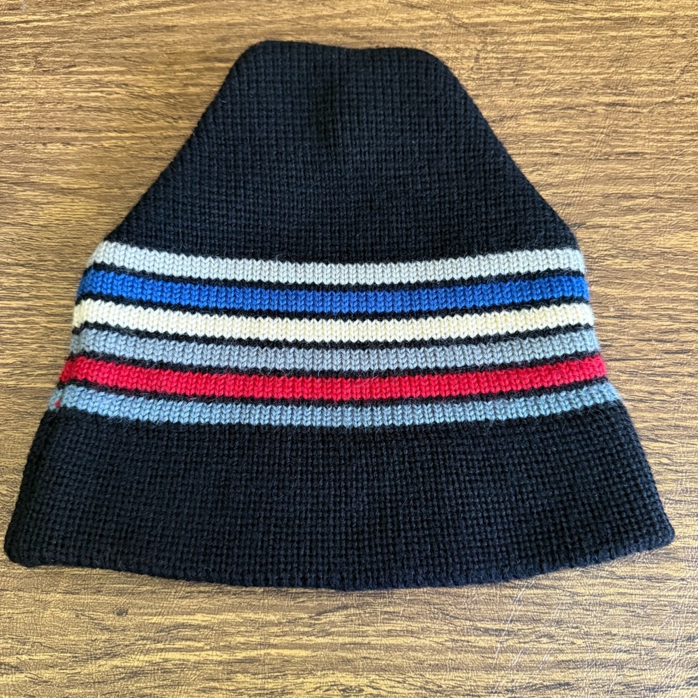 Vintage Meister Knit Beanie Ski Hat 100% New Wool Striped‎ Snowboard Winter Hat